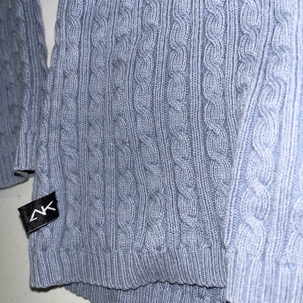 Vintage Anne Klein Stretch Cable Knit Turtleneck Sweater - Picture 3 of 5